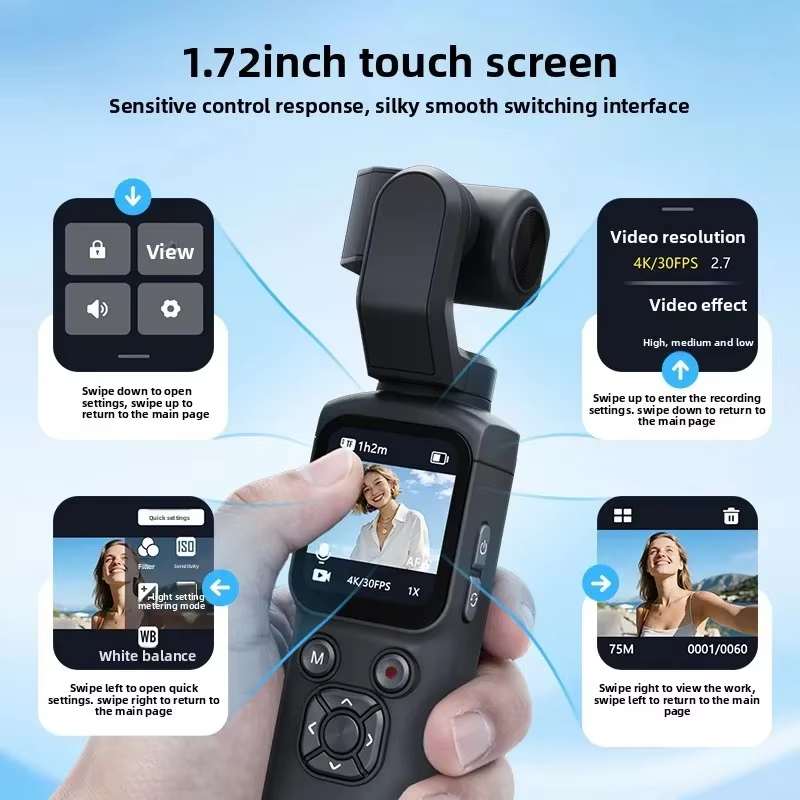Digitizer Touch Screen - 4K Live Streaming Camera Pocket Camera