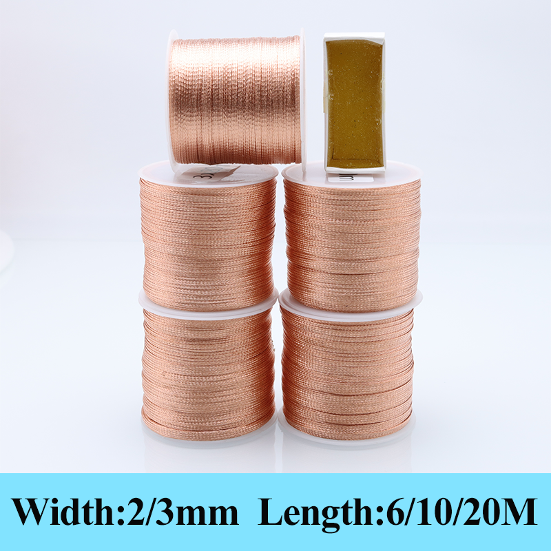 Soldering Flux Liquid - 6/10/20M Desoldering Wire Mesh Copper Braid