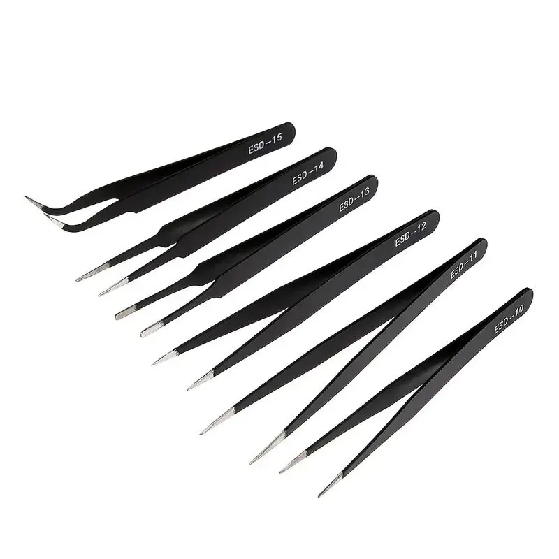 Electronics Repair And Maintenance - NEW 6pcs Precision Long Tweezers Set