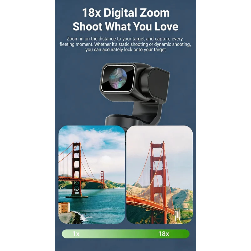 NEW 4K Pocket Gimbal Camera Ha - Digitizer Touch Screen recensione e prezzo