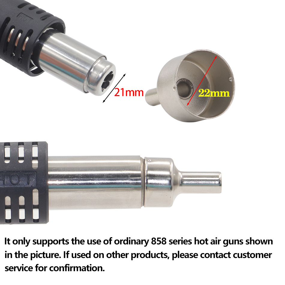 9pcs/lot 22mm Universal Nozzle - Hot Air Station 858 recensione e prezzo