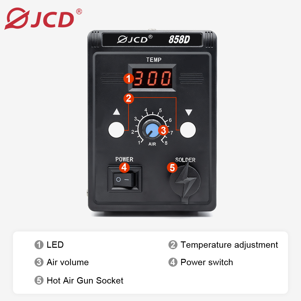 JCD Hot Air Gun 858D BGA Rewor - Hot Air Station 858 recensione e prezzo